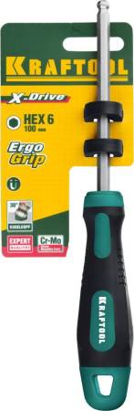 Отвертка KRAFTOOL Х-Drive HEX6x100 250075-6-100. Артикул 250075-6-100