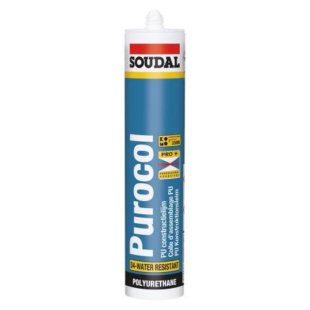 Клей монтажный  SOUDAL PUROCOL, прозрачный, 300 мл 103955. Артикул 103955