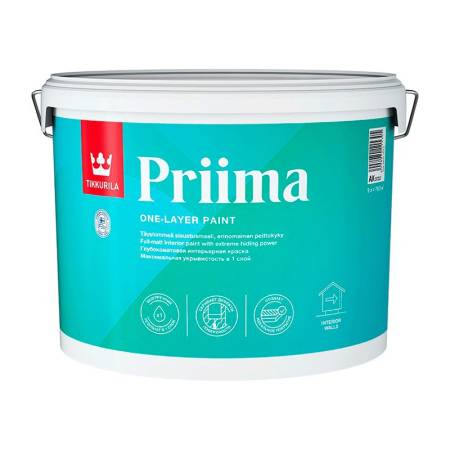 Краска интерьерная Tikkurila Priima A матовая (9 л). Артикул тов-204734