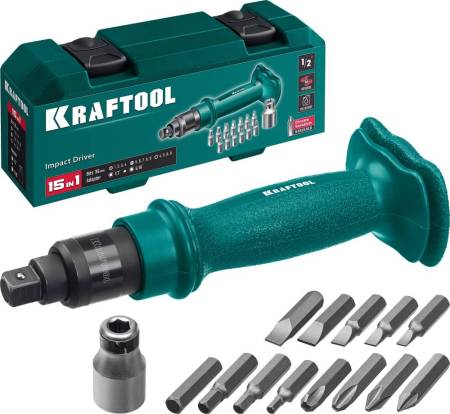 Отвертка ударно-поворотная ID-15 15 предм KRAFTOOL 25550-H10_z01. Артикул 25550-H10_z01