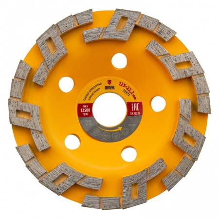 Чашка алмазная зачистная, 125 мм, Волна Denzel 72971. Артикул 72971