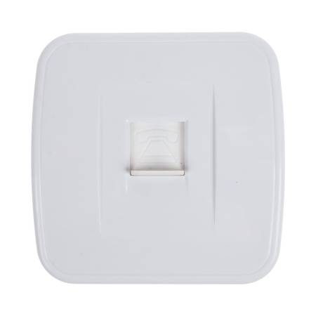 Купить Розетка телефонная для открытой проводки белая,  Союз G-0018, артикул G-0018 в магазине Biber-tools Розетка телефонная для открытой проводки белая,  Союз G-0018. Артикул G-0018