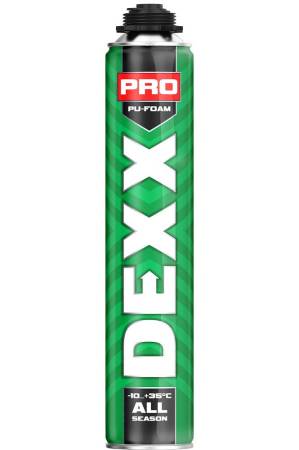 Пена монтажная пистолетная всесезонная PRO 750мл DEXX 41126. Артикул 41126