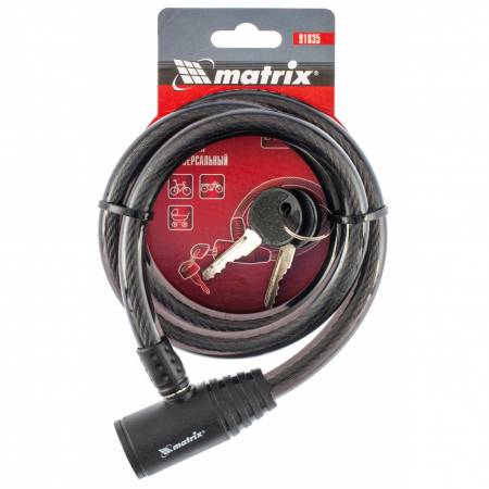 Замок тросовый универсальный, 12 х 960 мм Matrix 91835. Артикул 91835