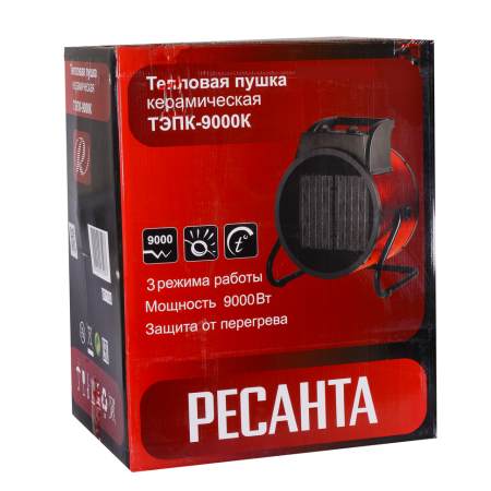 Электрическая тепловая пушка РЕСАНТА ТЭПК-9000К 67/1/33. Артикул 67/1/33