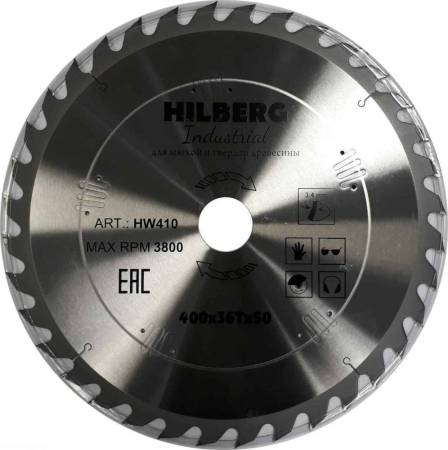 Диск пильный Hilberg Industrial Дерево 400*50*36Т HW410. Артикул HW410