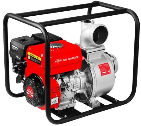 Мотопомпа бензиновая МБ 1600 Д 100 ELITECH 205519. Артикул 205519