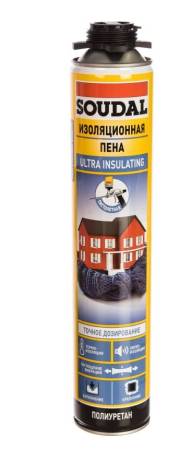 Изоляционная пена SOUDAL пистолетная 750 мл 134521. Артикул 134521