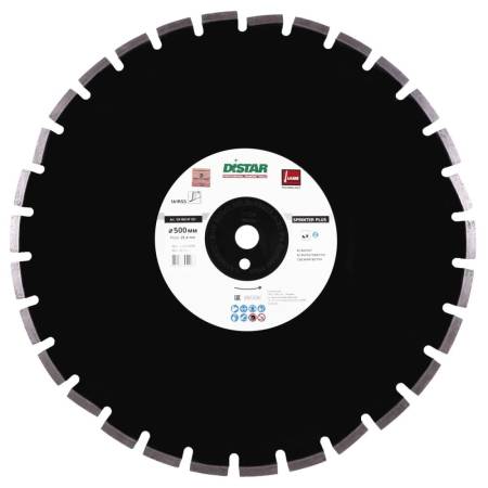 Круг алмазный отрезной 1A1RSS/C1S-W 500x3,8/2,8x10x25,4-30 F4 Sprinter Plus DiStar 12485087031. Артикул 12485087031