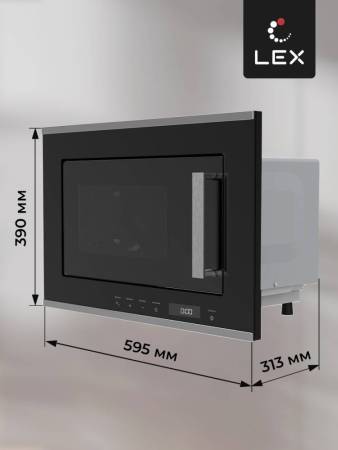 Микроволновая печь встраиваемая  LEX BIMO 20.07 IX CHVE000014. Артикул CHVE000014