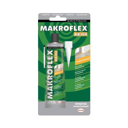Герметик силиконовый Makroflex AX104 универсал. прозрачный (0,085 л). Артикул тов-166551