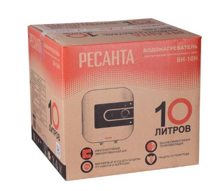 Водонагреватель накопительный ВН-10Н Ресанта 74/5/7. Артикул 74/5/7
