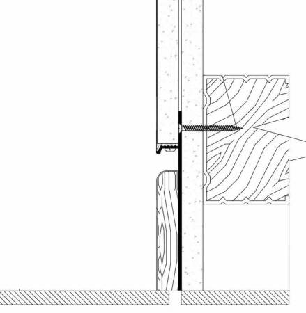 Плинтус алюминиевый скрытый без пятки Чёрный RAL 9005 ProDesign pdwbm. Артикул pdwbm