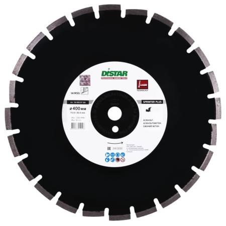 Круг алмазный отрезной 1A1RSS/C1S-W 400x3,5/2,5x10x25,4-24 F4 Sprinter Plus DiStar 12485087026. Артикул 12485087026