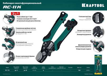 Кабелерез KRAFTOOL RC-11K 22696-3. Артикул 22696-3