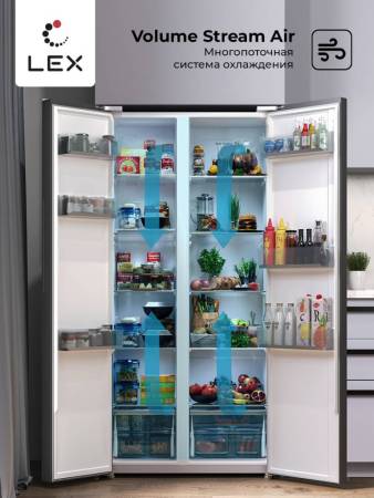 Холодильник двухкамерный отдельностоящий с инвертором LEX LSB520SlGID CHJI000005. Артикул CHJI000005