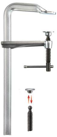 Струбцина цельнометаллическая 160/80, 6 кН, Т-ручка BESSEY BE-GZ16K. Артикул BE-GZ16K