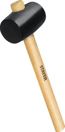 Чёрная резиновая киянка STAYER 225 г 20505-40. Артикул 20505-40
