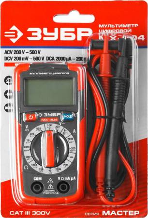 Мультиметр ЗУБР цифровой портативный  MX-804 59804. Артикул 59804