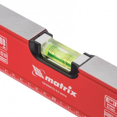 Уровень алюминиевый, фрезерованный, 3 глазка, 400 мм Matrix 34200. Артикул 34200