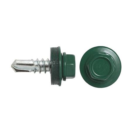 Саморез кровельный SWFS Premium RAL-6005 ZP 4,8х51 (200 шт) круглый конт-р. Артикул тов-091255