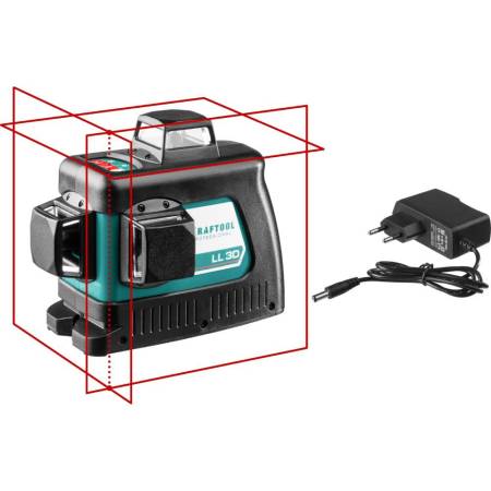 Лазерный нивелир KRAFTOOL LL 3D в коробке 34640. Артикул 34640