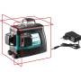 Лазерный нивелир KRAFTOOL LL 3D в коробке 34640. Артикул 34640