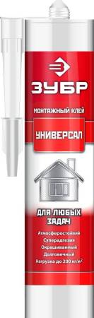Клей монтажный ЗУБР универсальный многоцелевой белый 300мл 41331. Артикул 41331
