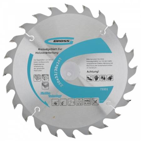 Пильный диск по дереву 230 x 32/30 x 24Т Gross 73331. Артикул 73331