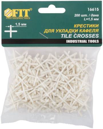 Крестики для кафеля 1,5 мм, 200 шт. FIT 16615. Артикул 16615