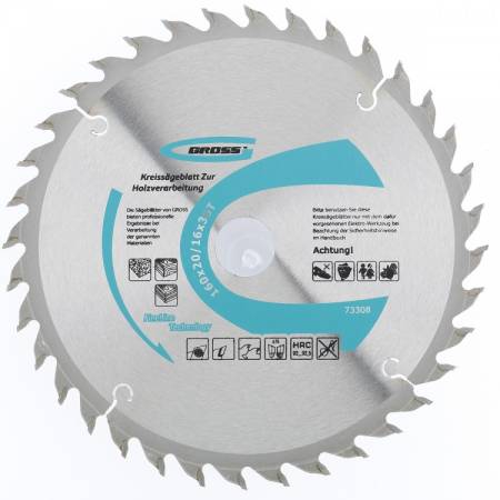 Пильный диск по дереву 160 x 20/16 x 36Т Gross 73308. Артикул 73308