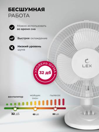 Вентилятор настольный LEX LXFC 8378 LXFC8378. Артикул LXFC8378
