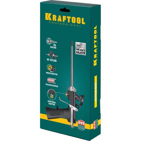 Пистолет для монтажной пены цельно металлический профессиональный  KRAFTOOL GRAND  06853. Артикул 06853