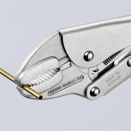 Зажим ручной, круг 40 мм, квадрат 20 мм, под ключ 30 мм, длина 250 мм KNIPEX KN-4104250. Артикул KN-4104250