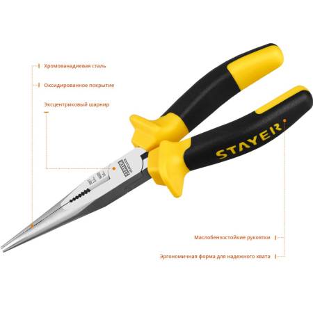 Тонкогубцы STAYER HERCULES 200 мм 2203-3-20. Артикул 2203-3-20