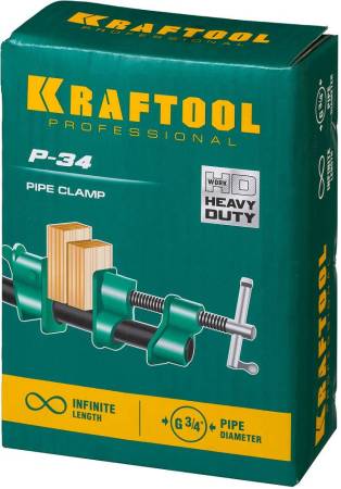 Струбцина трубная KRAFTOOL P-34 3/4" 32302-1. Артикул 32302-1