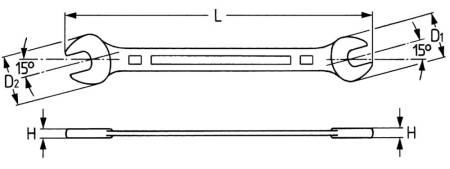 Ключ рожковый, 27 x 30 мм HEYTEC HE-50800273080. Артикул HE-50800273080