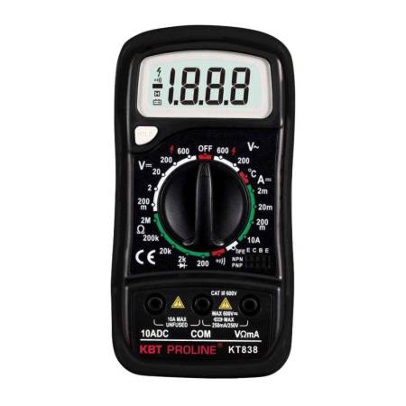 Мультиметр цифровой КВТ KT 838 серия PROLINE арт. 79128. Артикул 79128