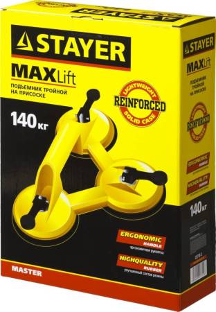 Стеклодомкрат STAYER "MASTER" MAXLift пластмассовый тройной 140 кг 33718-3. Артикул 33718-3