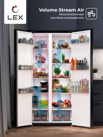 Холодильник двухкамерный отдельностоящий с инвертором LEX LSB520BlID CHJI000001. Артикул CHJI000001