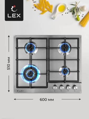 Варочная панель газовая LEX GVS 640 IX CHAO000327. Артикул CHAO000327