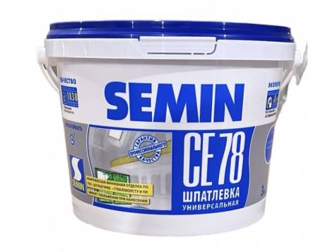 Шпатлевка финишная универсальная SEMIN CE 78 3кг (синяя крышка) A1078blue. Артикул A1078blue
