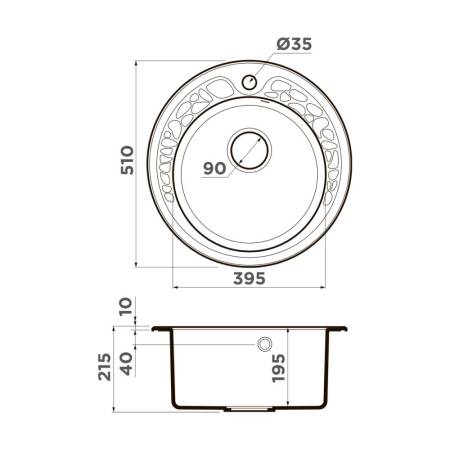 Кухонная мойка Omoikiri Tovada 51-CA Artgranit/карамель 4993366. Артикул 4993366