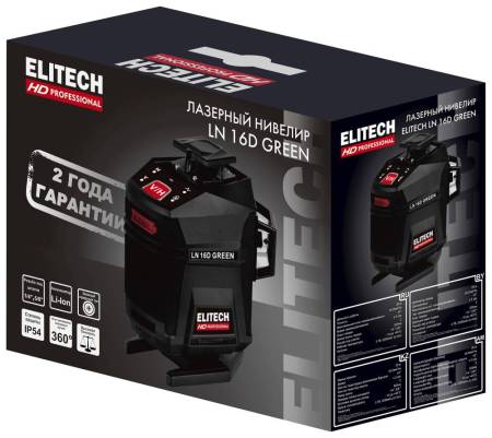 Нивелир лазерный LN 16D GREEN ELITECH HD 204737. Артикул 204737
