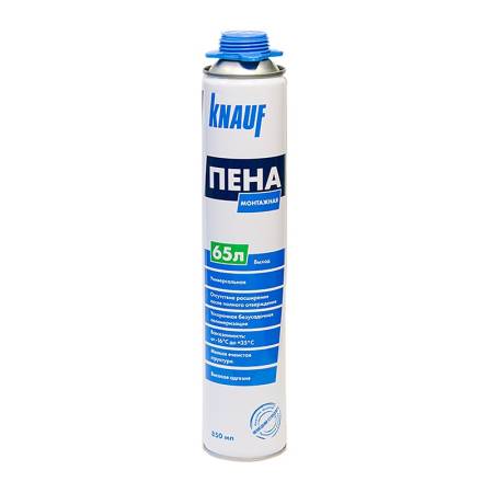 Монтажная пена Knauf 65 всесезонная (850 мл). Артикул тов-213531
