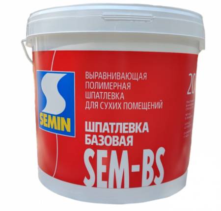 Шпатлевка базовая выравнивающая SEMIN SEM-BS 20кг A2402. Артикул A2402