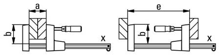 Струбцина корпусная лёгкая 160/80, 1.5 кН BESSEY BE-UK16. Артикул BE-UK16