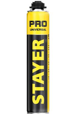 Пена монтажная пистолетная всесезонная PRO 750мл STAYER 41135. Артикул 41135