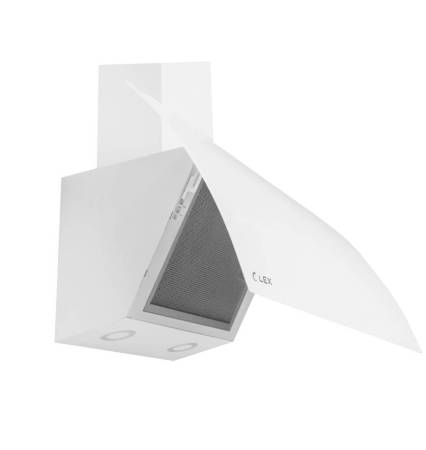 Вытяжка кухонная наклонная LEX Plaza GS 600 White CHTI000366. Артикул CHTI000366