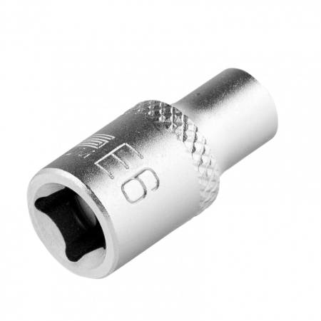 Головка торцевая 1/4, Е6, CrV Stels 13865. Артикул 13865